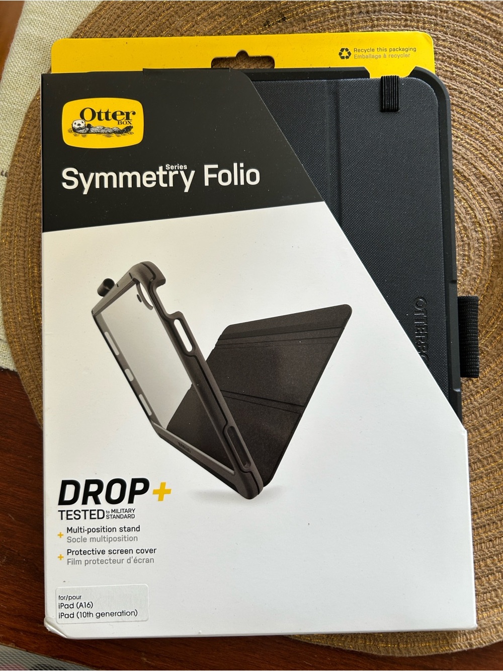 OtterBox Symmetry Folio Tablet Case - Black for iPad (A16 / 10th generation)